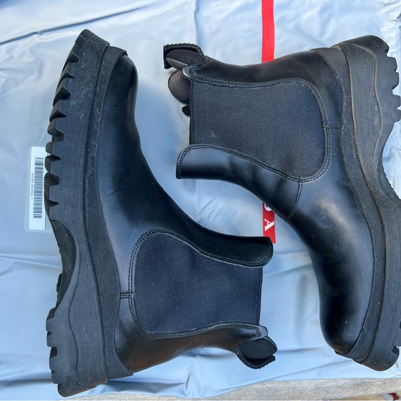 Prada Lug Sole Chelsea Boot - Picture 4 of 6